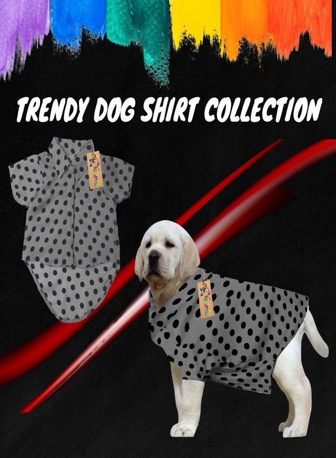 Western Era Super Soft Trendy Printed Shirt, Ultra Comfort Dog Apparel, Cotton Printed Breathable Basic Vest Dog Shirt, Cute Lightweight Thin Shirt for Your Furies (XLarge - 26 inch) (Polka Grey) - Image 2